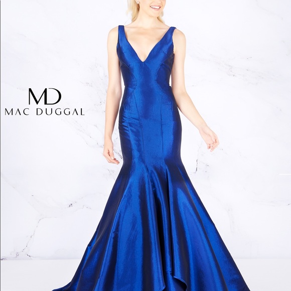 midnight blue ball gown